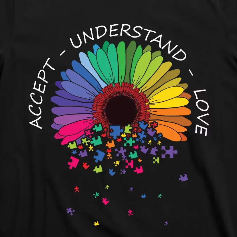 Floral Autism Awareness Flower For Mom T-Shirt