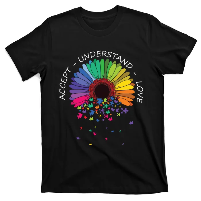 Floral Autism Awareness Flower For Mom T-Shirt