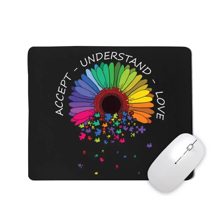 Floral Autism Awareness Flower For Mom Mousepad