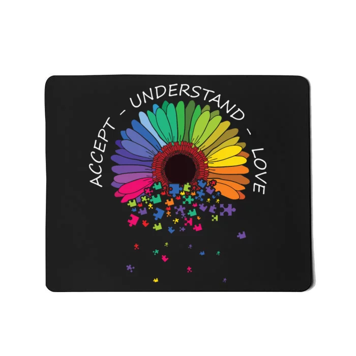 Floral Autism Awareness Flower For Mom Mousepad