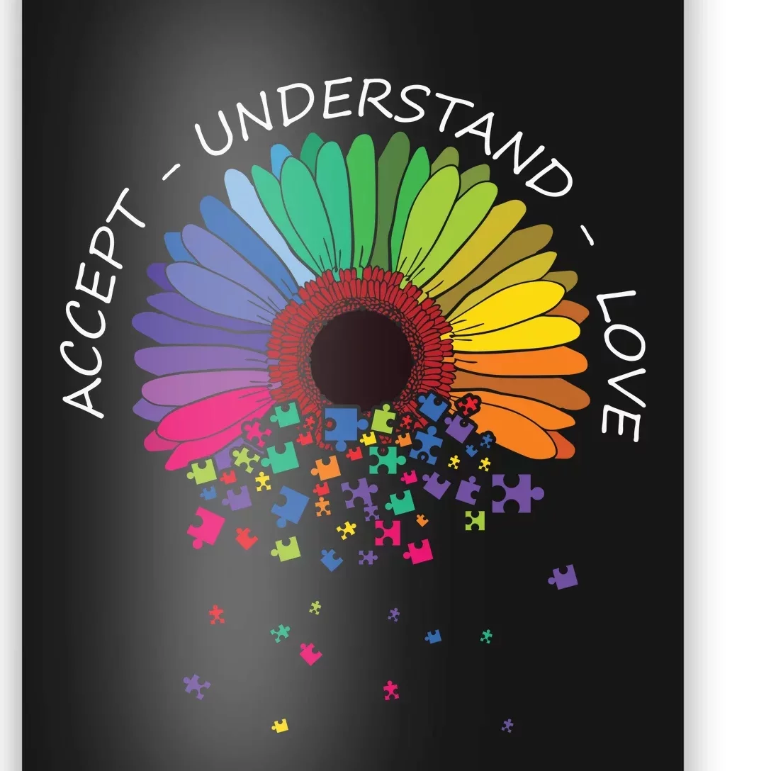 Floral Autism Awareness Flower For Mom Poster