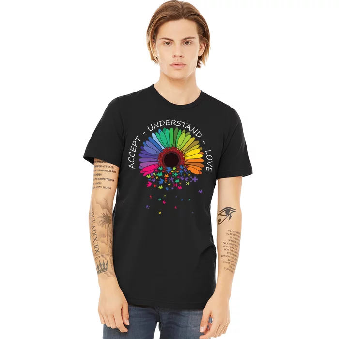 Floral Autism Awareness Flower For Mom Premium T-Shirt