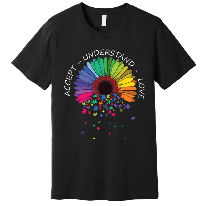 Floral Autism Awareness Flower For Mom Premium T-Shirt