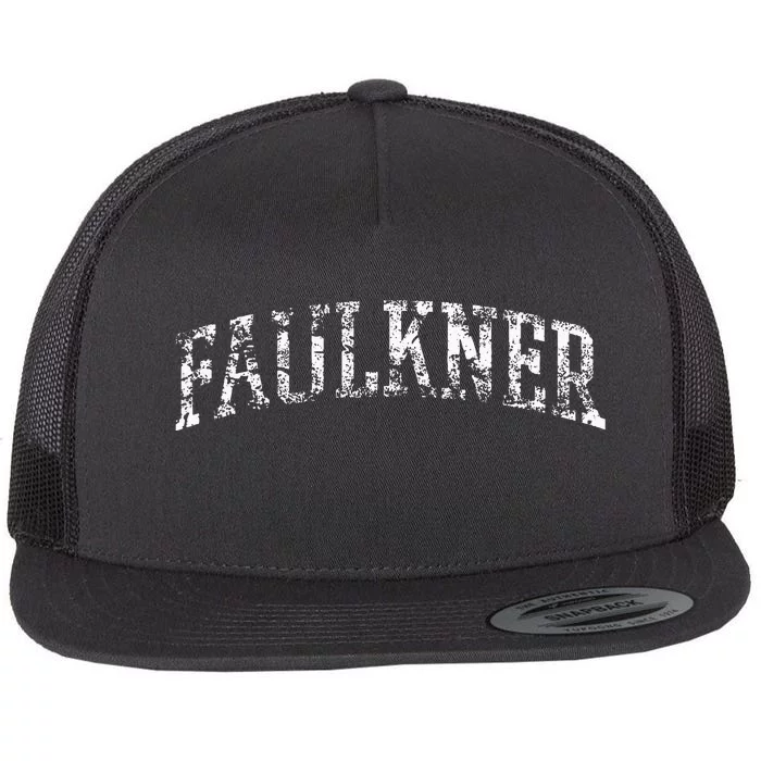 Faulkner Athletic Arch College University Alumni Flat Bill Trucker Hat