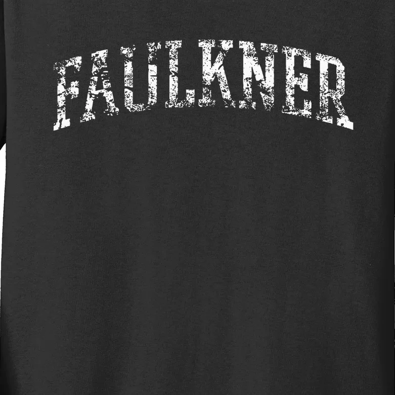 Faulkner Athletic Arch College University Alumni Kids Long Sleeve Shirt