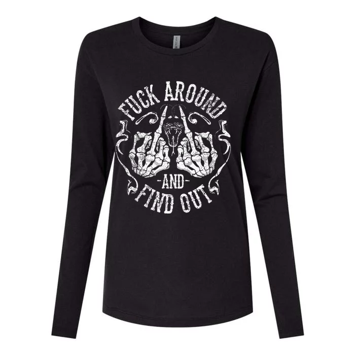 Fuck Around And Find Out Womens Cotton Relaxed Long Sleeve T-Shirt