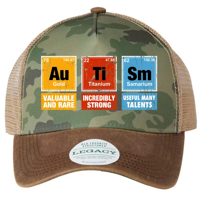 Funny Autism Awareness Chemistry Periodic Table Elets Asd Meaningful Gift Legacy Tie Dye Trucker Hat