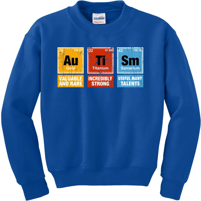 Funny Autism Awareness Chemistry Periodic Table Elets Asd Meaningful Gift Kids Sweatshirt