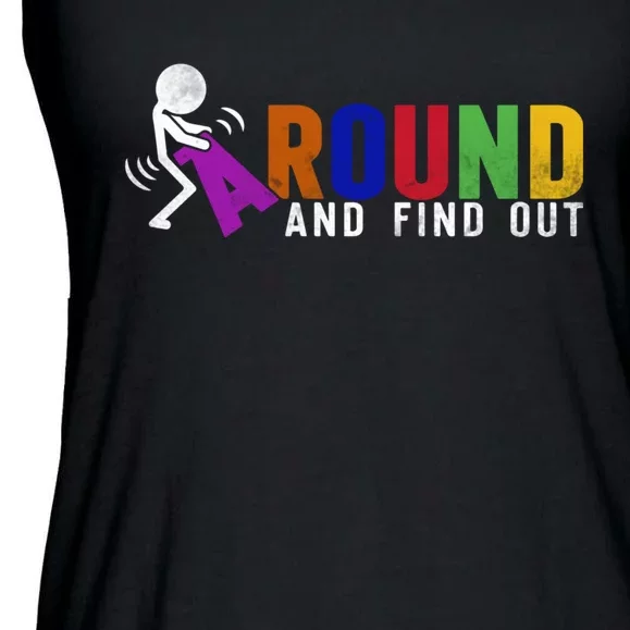 Fuck Around And Find Out Ladies Essential Flowy Tank