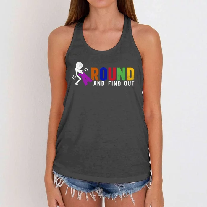 Fuck Around And Find Out Women's Knotted Racerback Tank