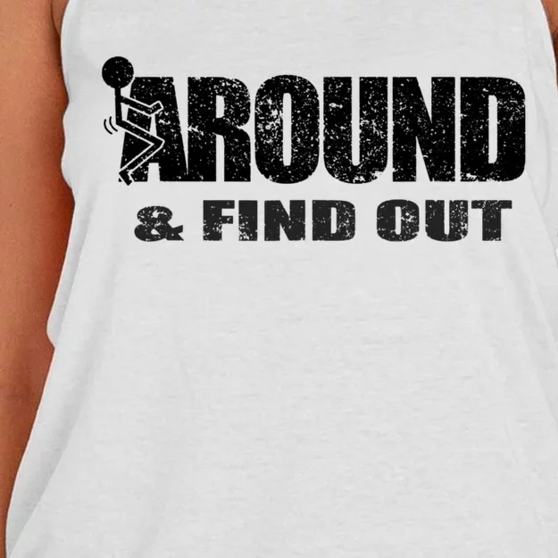 Fuck Around And Find Out Women's Knotted Racerback Tank