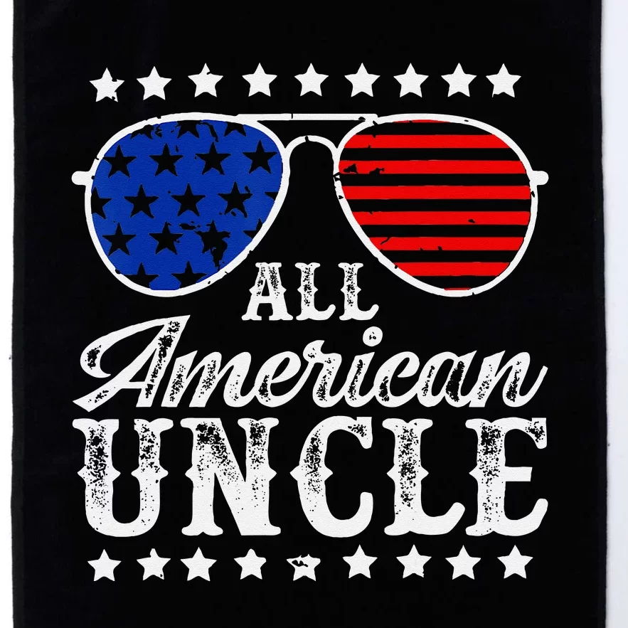 Funny All American Uncle Sunglasses USA 4th Of July Platinum Collection Golf Towel