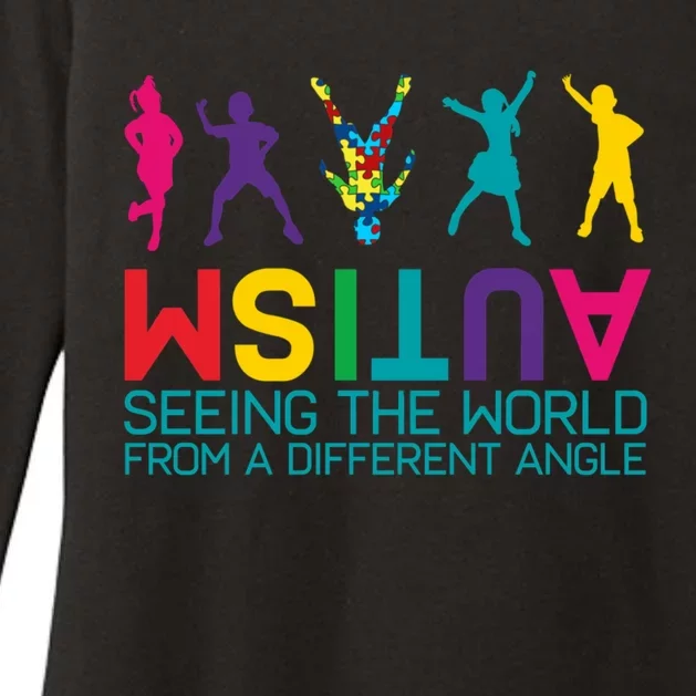 Funny Autism Awareness Seeing The World From Different Angles Womens CVC Long Sleeve Shirt