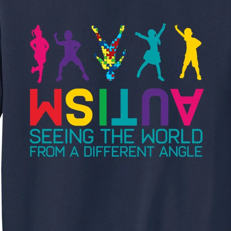 Funny Autism Awareness Seeing The World From Different Angles Sweatshirt