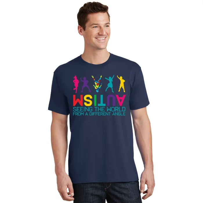 Funny Autism Awareness Seeing The World From Different Angles T-Shirt