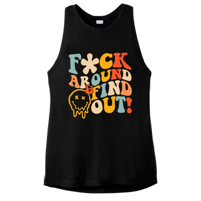 Fuck Around And Find Out Ladies Tri-Blend Wicking Tank