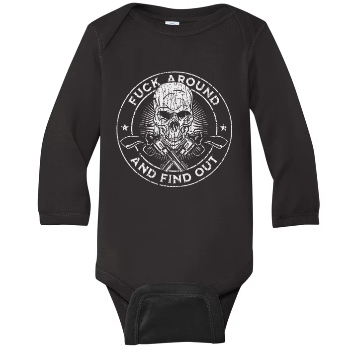 Fuck Around And Find Out Baby Long Sleeve Bodysuit