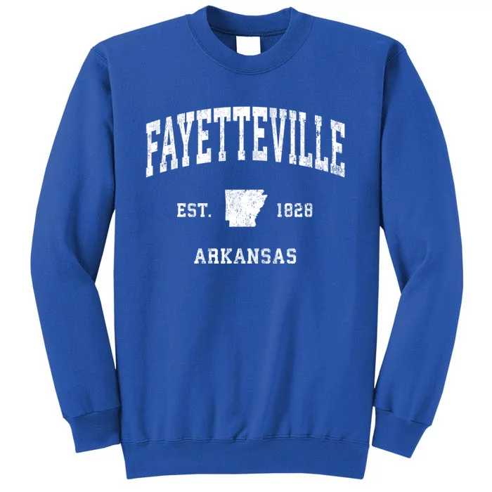 Fayetteville Arkansas Ar Vintage Athletic Tall Sweatshirt