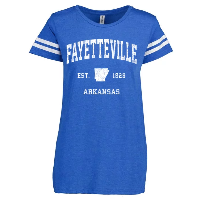 Fayetteville Arkansas Ar Vintage Athletic Enza Ladies Jersey Football T-Shirt