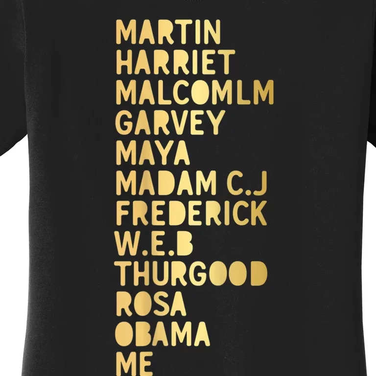 Famous African Americans Historical Figures Black History Women's T-Shirt