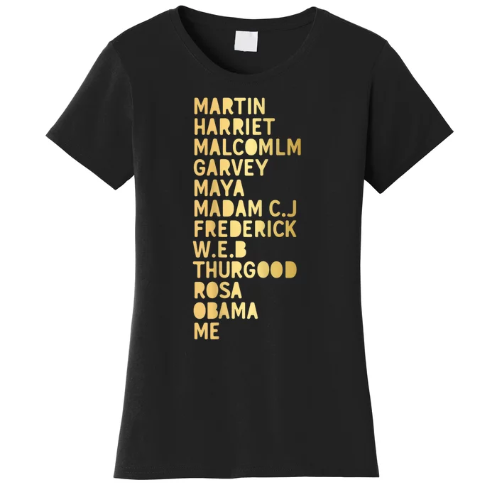 Famous African Americans Historical Figures Black History Women's T-Shirt