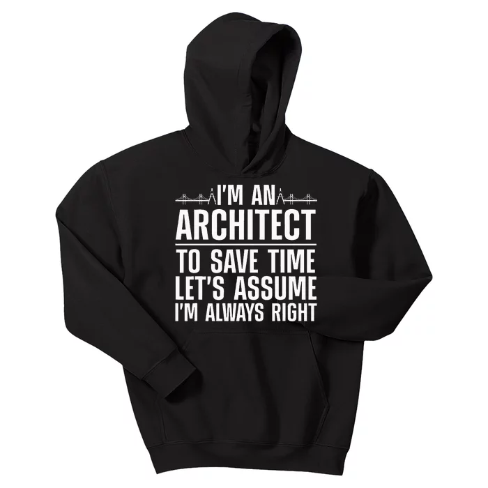 Funny Architect Art For Wo Future Architecture Lover Kids Hoodie