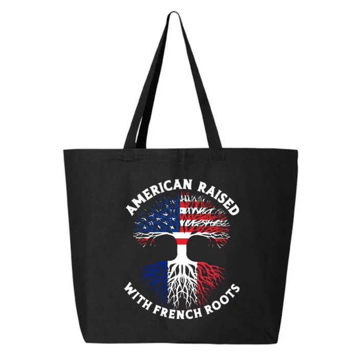 French American American French Flag Roots Funny 25L Jumbo Tote