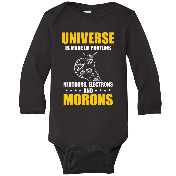 funny Astrophysicist Astrophysic Astronomy Telescope Baby Long Sleeve Bodysuit