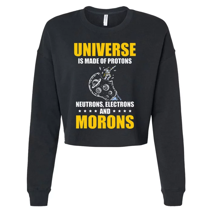 funny Astrophysicist Astrophysic Astronomy Telescope Cropped Pullover Crew