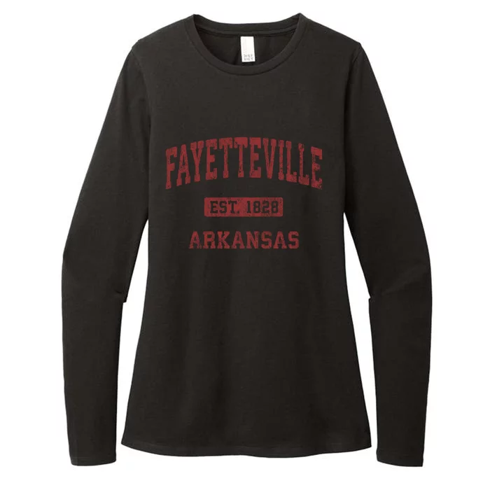 Fayetteville Arkansas Ar Vintage Athletic Sports Design Womens CVC Long Sleeve Shirt