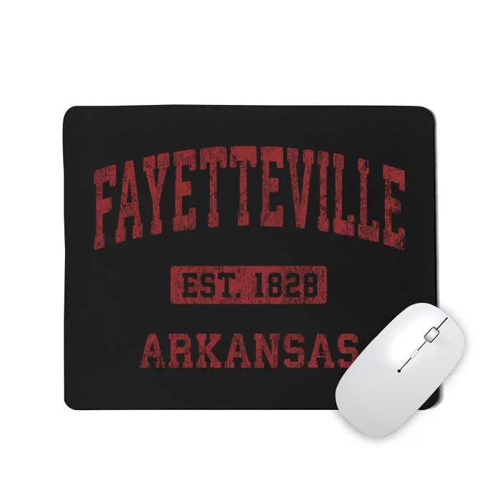 Fayetteville Arkansas Ar Vintage Athletic Sports Design Mousepad