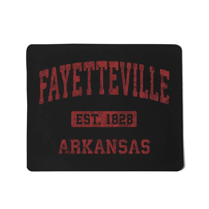 Fayetteville Arkansas Ar Vintage Athletic Sports Design Mousepad