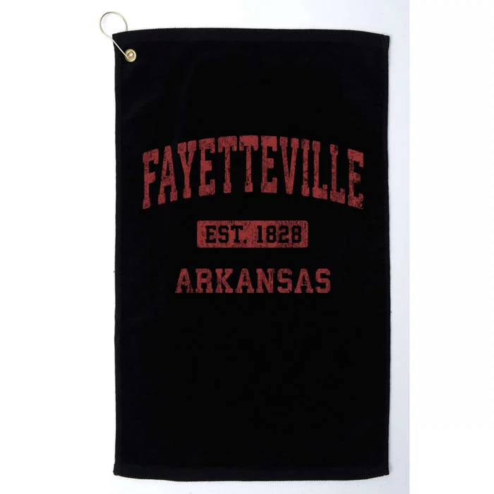 Fayetteville Arkansas Ar Vintage Athletic Sports Design Platinum Collection Golf Towel