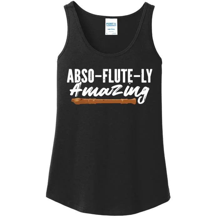 Flutist AbsoFluteLy Amazing Flute Player Ladies Essential Tank