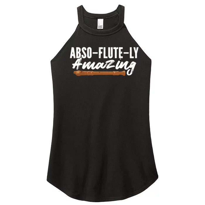 Flutist AbsoFluteLy Amazing Flute Player Women’s Perfect Tri Rocker Tank