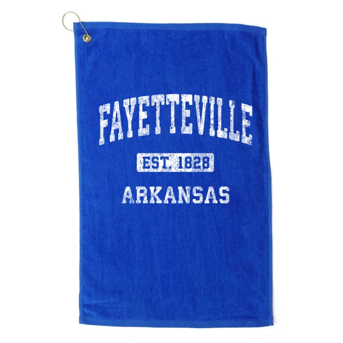 Fayetteville Arkansas Ar Vintage Athletic Sports Design Platinum Collection Golf Towel