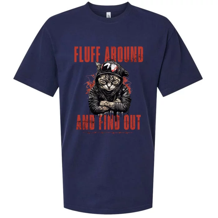 Fluff Around And Find Out Funny Cat Humor Sueded Cloud Jersey T-Shirt