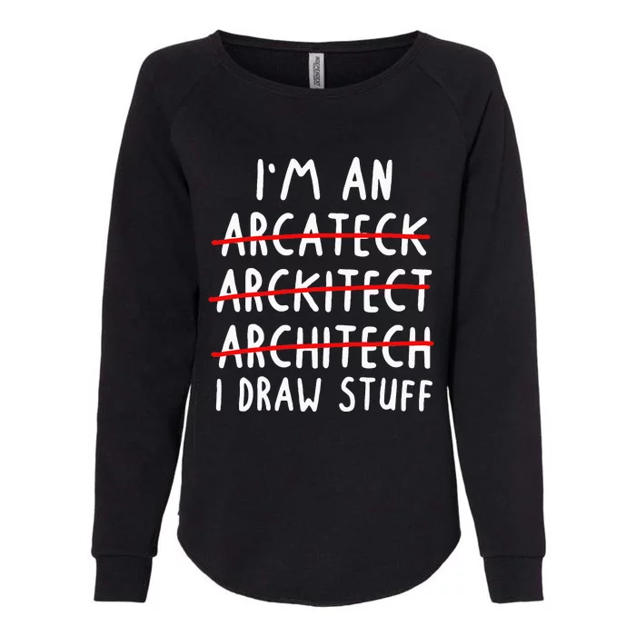 Funny Architect Art Wo Future Architecture Pun Lovers Womens California Wash Sweatshirt