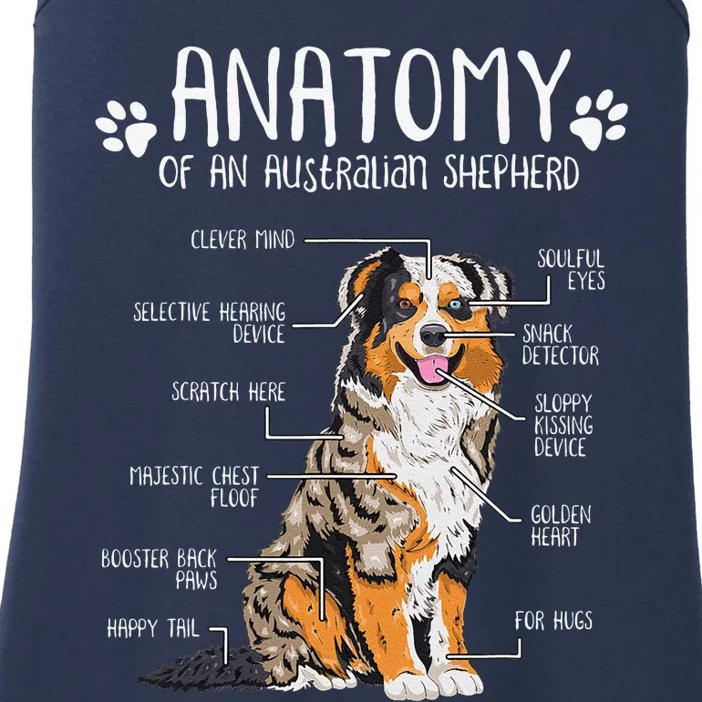 Funny Anatomy Australian Shepherd Dog Lover Aussie Ladies Essential Tank