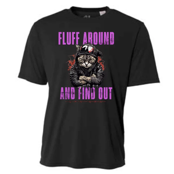 Fluff Around And Find Out Funny Cat Humor Cooling Performance Crew T-Shirt