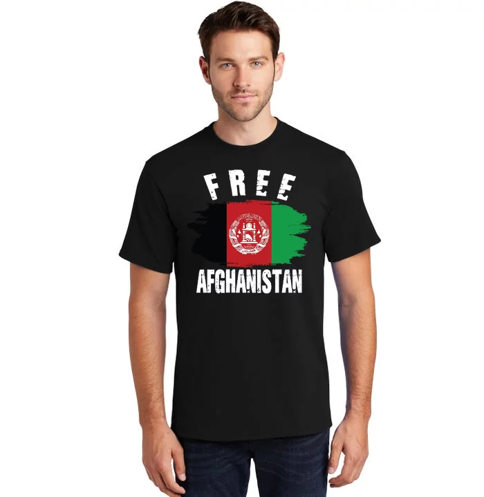 Free Afghanistan AFG Flag Tall T-Shirt