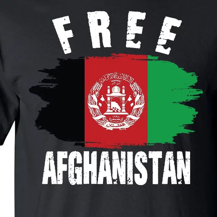 Free Afghanistan AFG Flag Tall T-Shirt