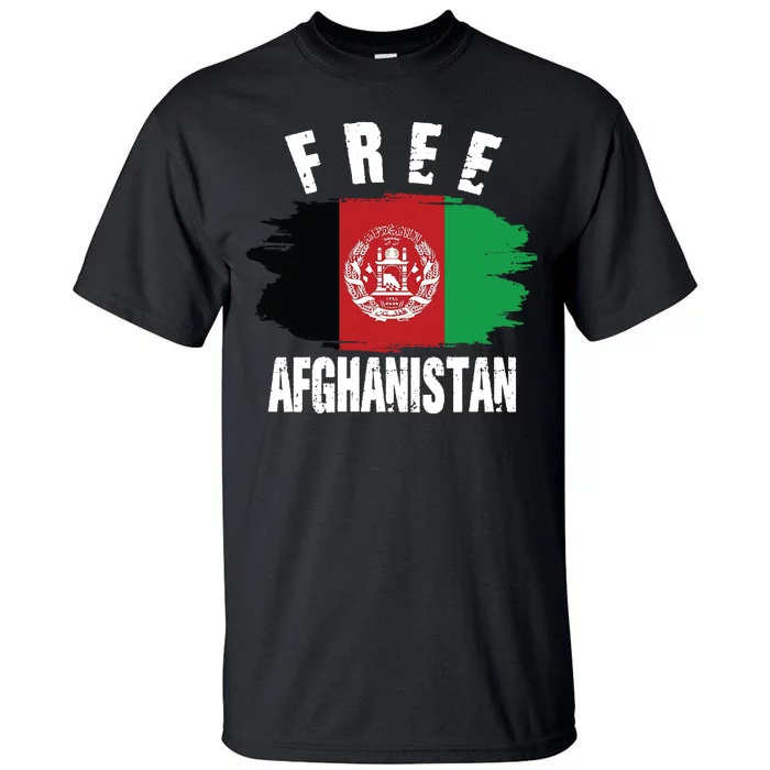 Free Afghanistan AFG Flag Tall T-Shirt