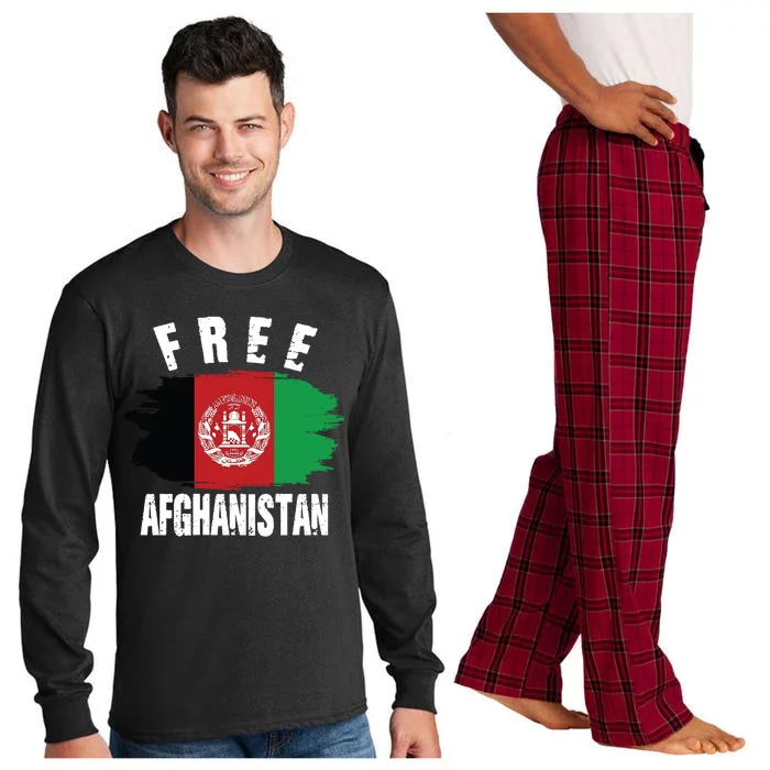 Free Afghanistan AFG Flag Long Sleeve Pajama Set