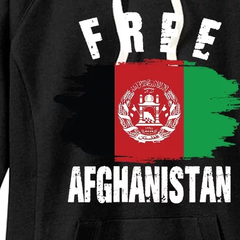 Free Afghanistan AFG Flag Women's Fleece Hoodie