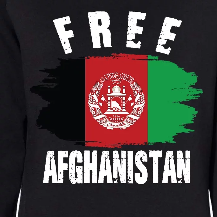 Free Afghanistan AFG Flag Womens California Wash Sweatshirt