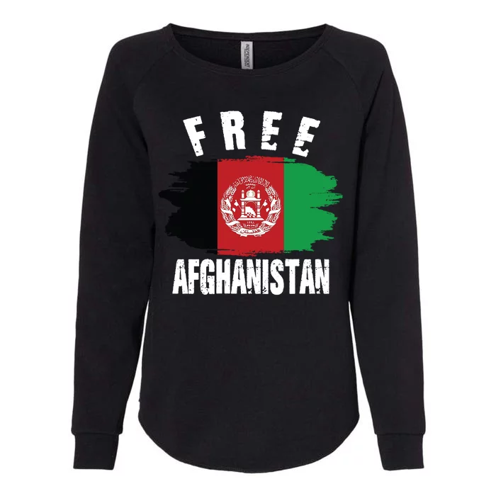 Free Afghanistan AFG Flag Womens California Wash Sweatshirt