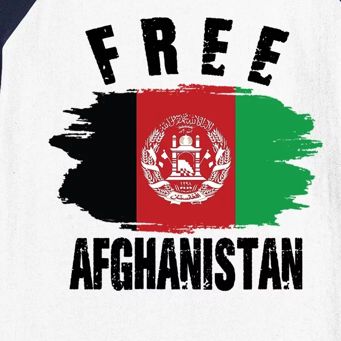 Free Afghanistan AFG Flag Baseball Sleeve Shirt