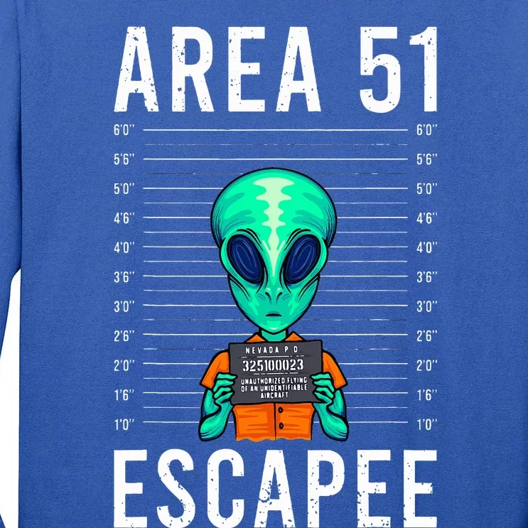 Funny Alien Art Alien Lover Area 51 Escapee Alien Tall Long Sleeve T-Shirt