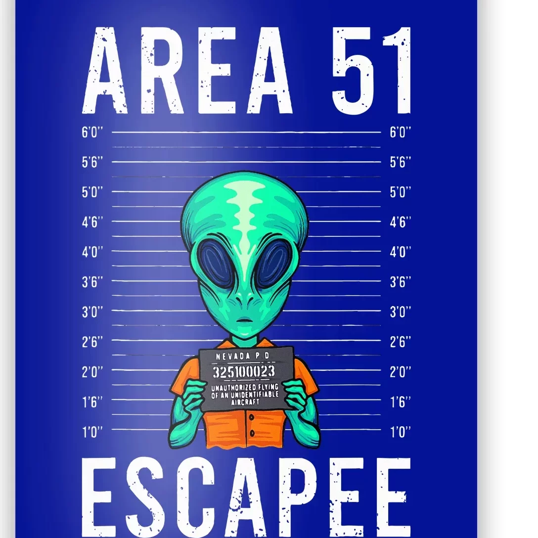 Funny Alien Art Alien Lover Area 51 Escapee Alien Poster